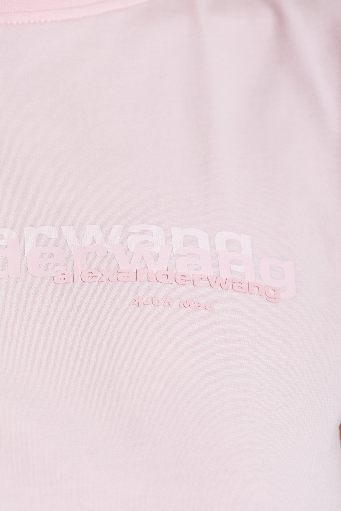 Pink T-shirt with printed logo Alexander Wang - Vitkac AS